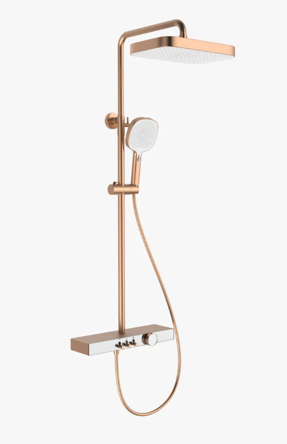 Exposed Shower System with Piano Key Controls and 304 Stainless Steel Housing 400mm Body Y30003