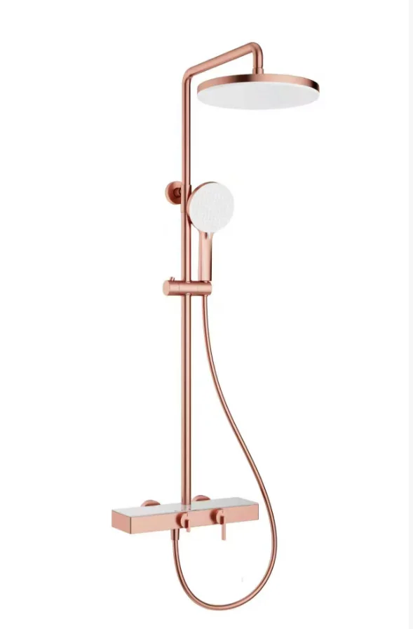 Exposed Shower System with Piano Key Controls and 304 Stainless Steel Housing 370mm Body Y30005