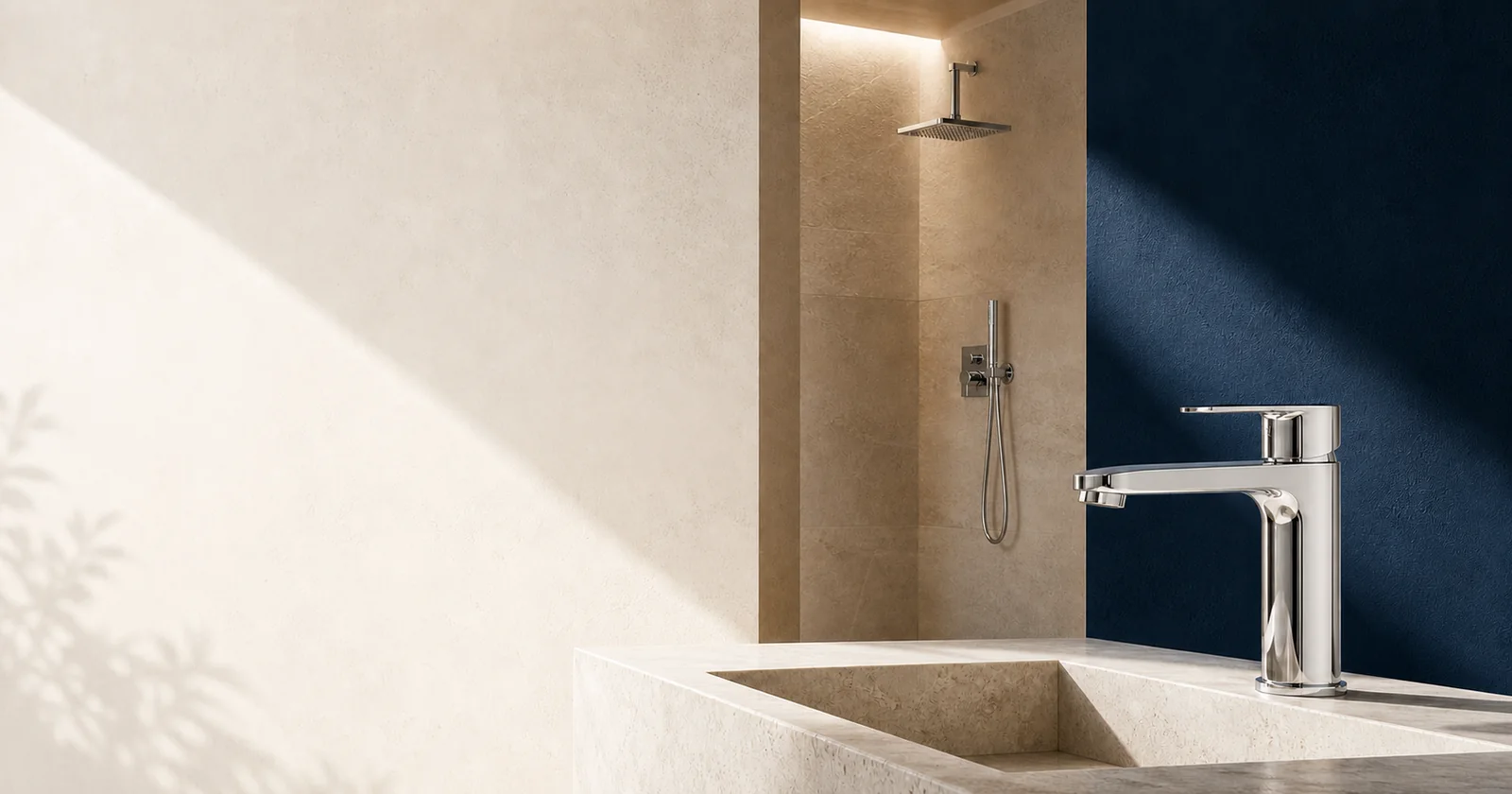 Coordinated faucet and shower setting